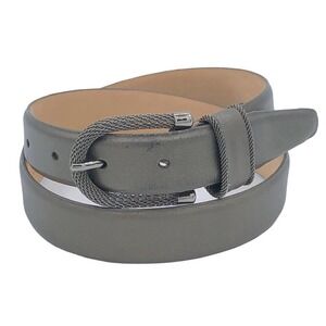 Cipriana Sz Small Vintage BELT Bronze Tone Mesh Buckle Leather Fashion Design